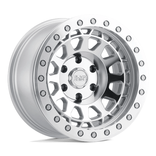 Black Rhino PRIMM SILVER W/ MIRROR FACE & MACHINED RING 6X5.5 18X9.5 -12 112.1HB